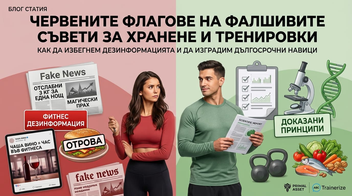 Червените флагове на фалшивите съвети за хранене и тренировки