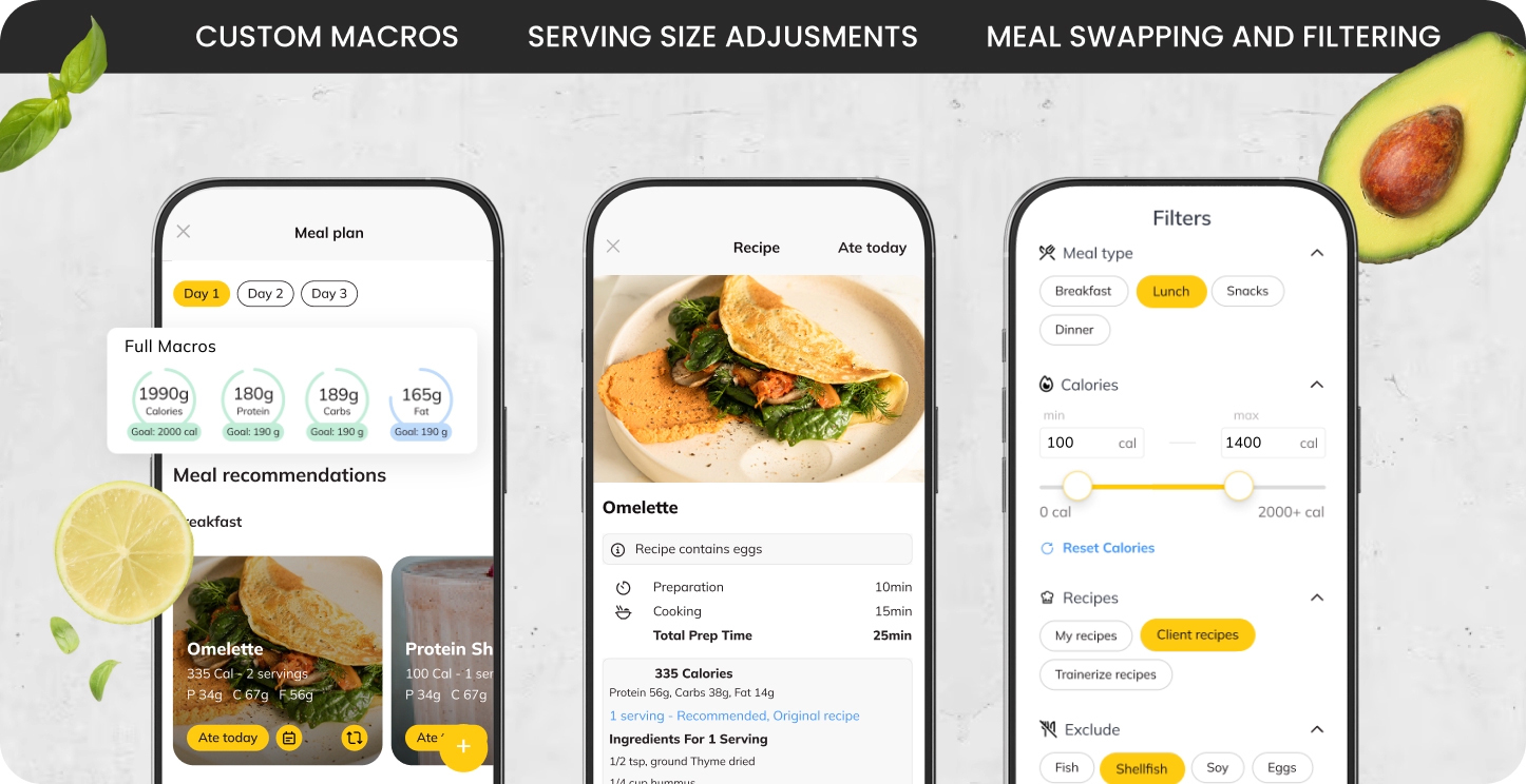 Платформа — хранителен план, макроси и филтри